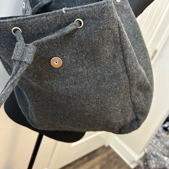 GAP Charcoal Wool Backpack Academia Normcore Messenger Bag - Picture 5 of 8